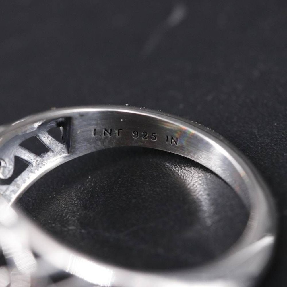 Silver Ring With Yellow Gemstone - image 4